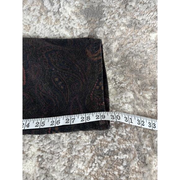 VTG ST Johns Bay Sz 10 Corduroy Paisley Floral Jeans Black Straight Leg Pants - Picture 6 of 11